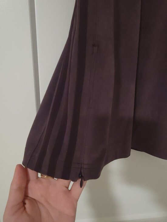Adidas Purple Velvet-Touch Mini Skirt - High Waist - Size Large - Athleisure - Picture 4 of 4